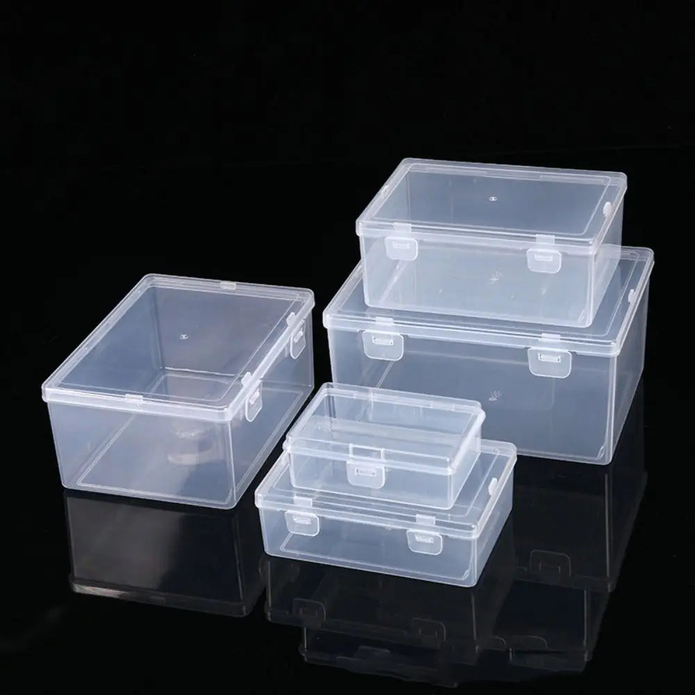 Hot Square Storage Box Plastic Transparent Small Items Case Durable Jewelry Beads Container Power Tools Holder