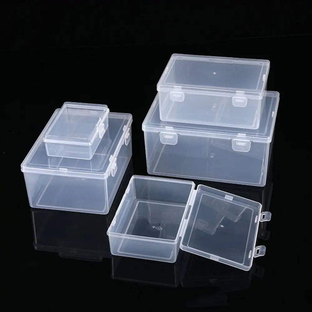 Hot Square Storage Box Plastic Transparent Small Items Case Durable Jewelry Beads Container Power Tools Holder