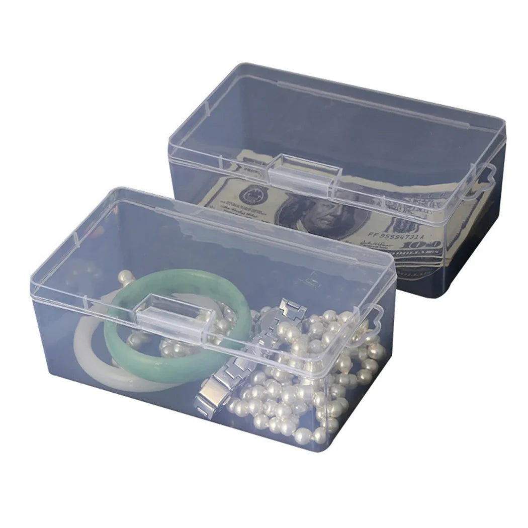 1PC Plastic Transparent Storage Container with Lid, Suitable for Home and Office Organizations